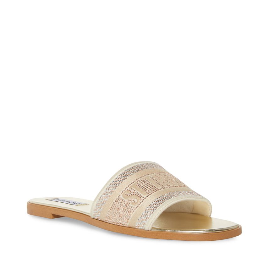 Sandalias de Diapositivas Steve Madden Knox-r Mujer Doradas | ES IP128S